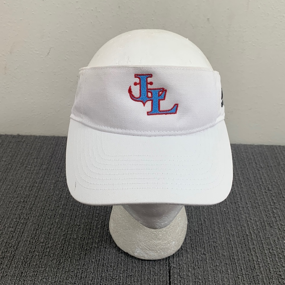 Adidas Softball Visor Womens OSFA White Red Blue Adjustable Strapback Cap